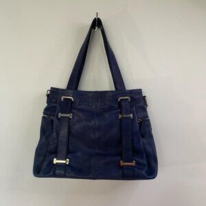 Stylish **Miah** navy blue leather